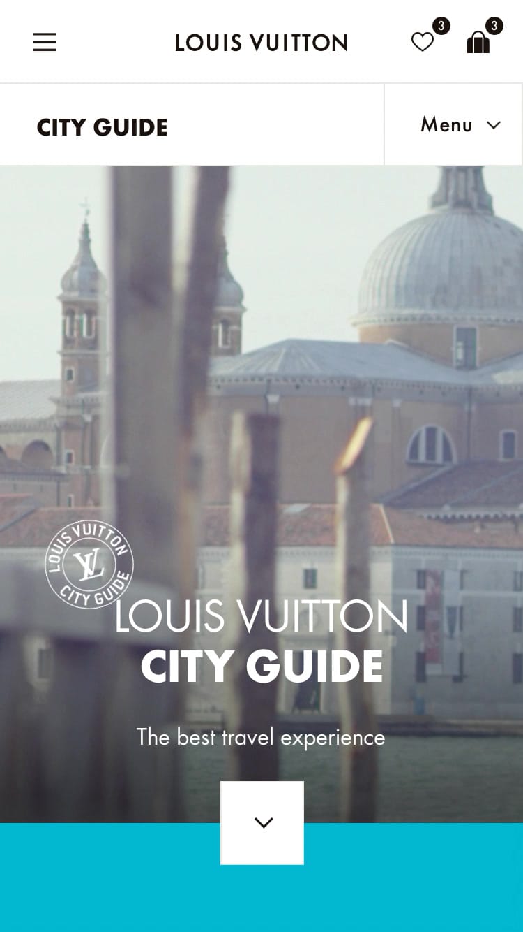 Digital Art Direction and UI Design: Louis Vuitton City Guide by Emmanuel